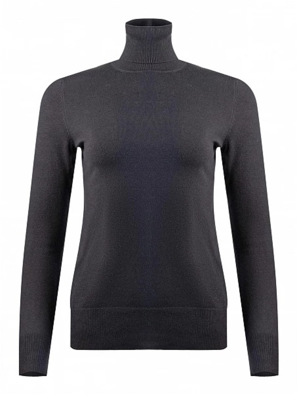 436. Marc Aurel 80% Silk Ribbed Turtleneck Sweater Purple Size 40